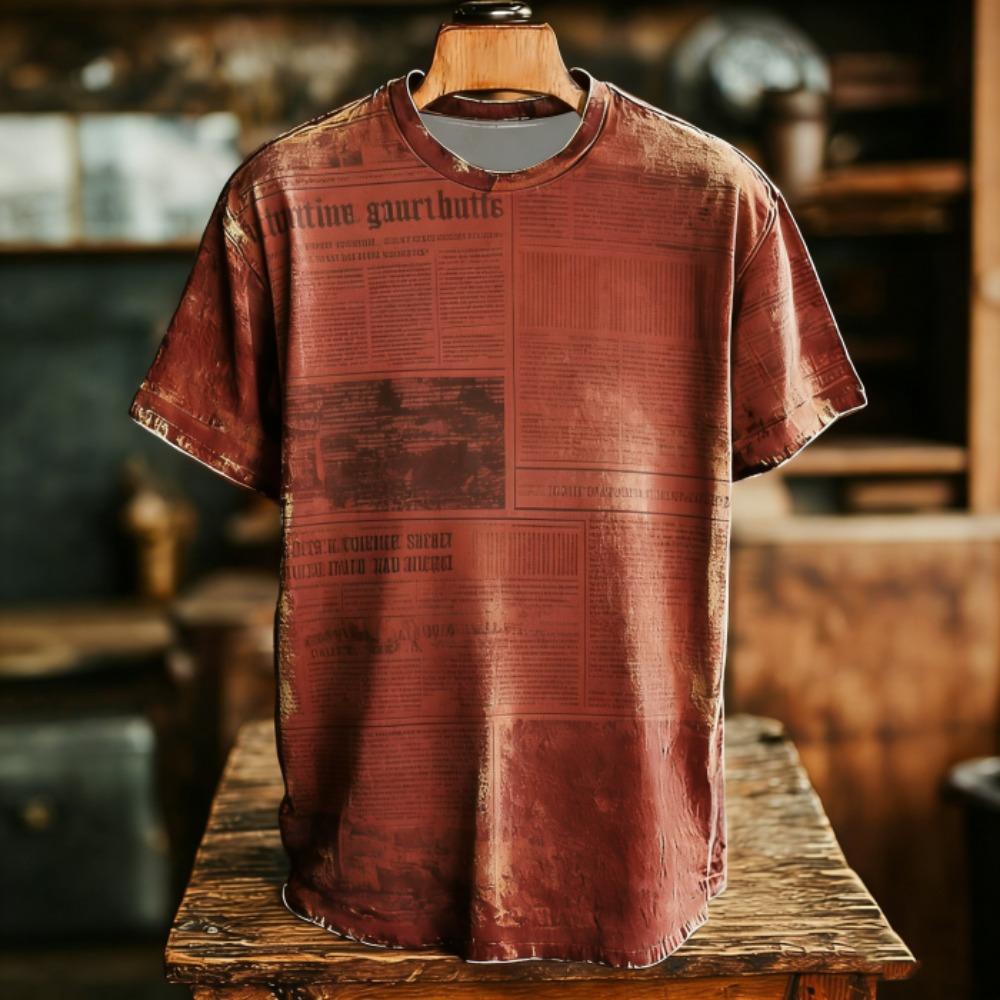 Europe America Vintage Print Men's T-Shirts Fashion Street Short Sleeve Tee Shirts Outdoor Casual Clothing T-shirt Women Tees Tops