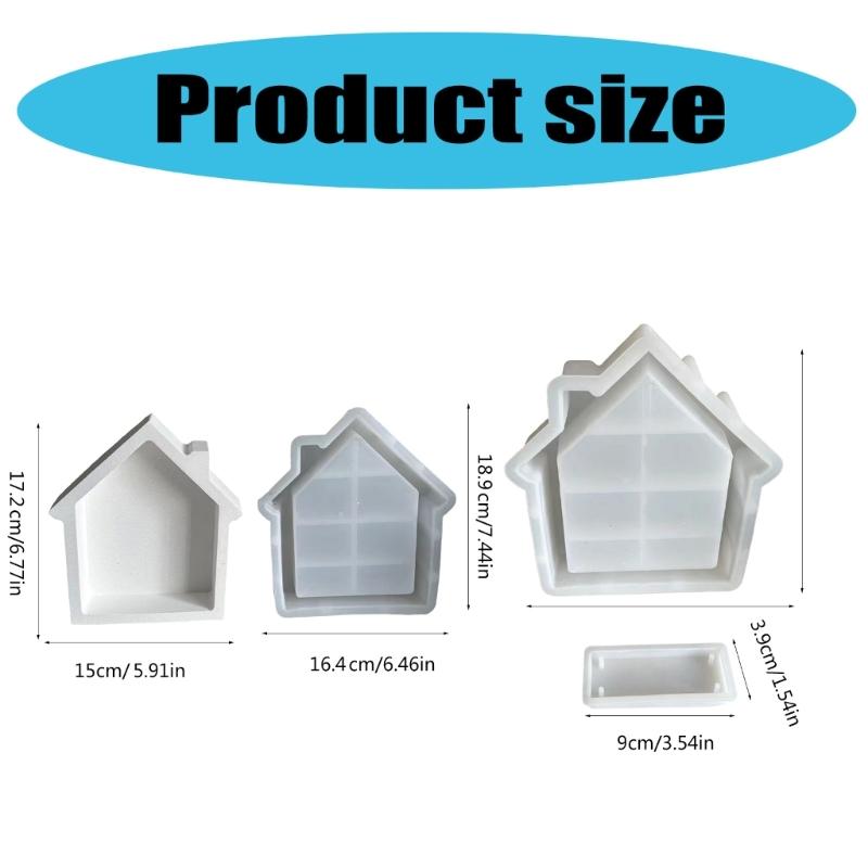 Decorative House Shape Silicone Molds Resin Crafting Tool Silicone Ornament Moulds Silicone Texture Perfect for Crafting