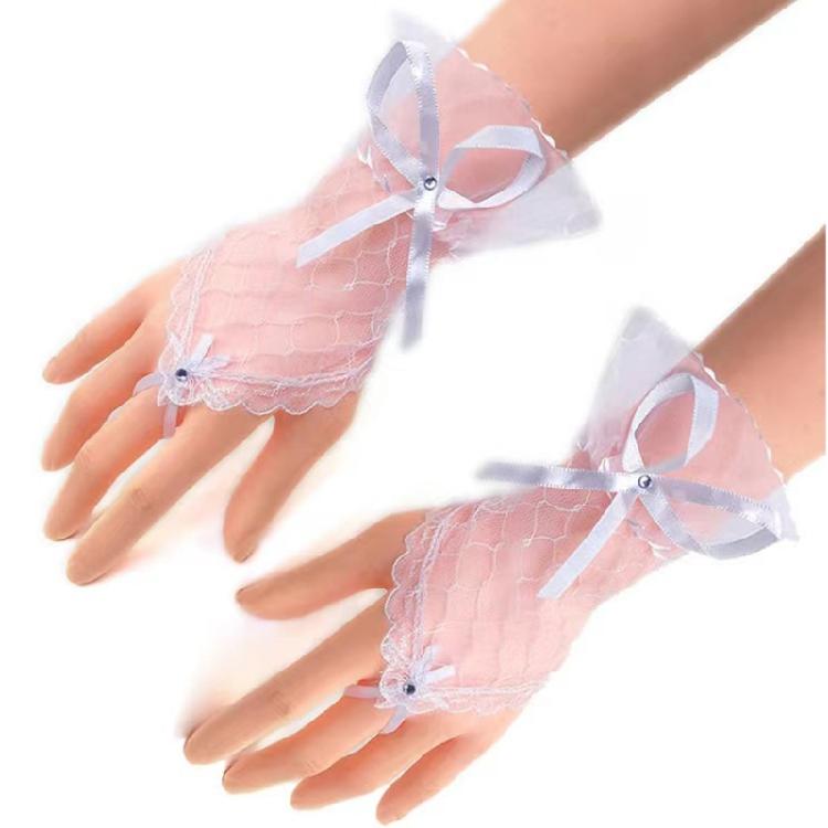 2lots Soft and Breathable Lace Gloves Sunscreen Lolitas Mittens Driving Gloves for Evening Gowns and Daily Wear