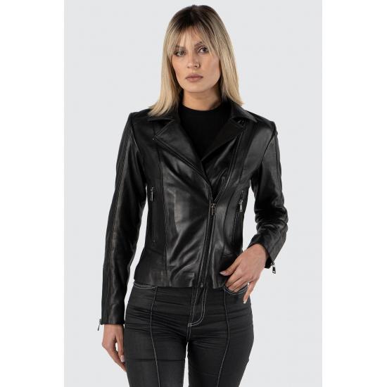 

Женские куртки Женская куртка из натуральной кожи Camellia Black Regular Fit