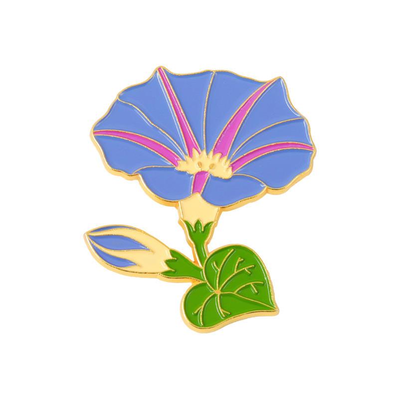 Unique Flower Shaped Brooches In Bright Colors Of Sweet Pea Poppy Marigold Rose And Carnation For Stylish Personal Accessories