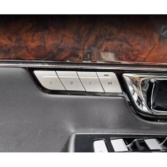 Sticker Trim Silver Alloy For Jaguar XJL 10-19 4PC Seat Memory System Switch