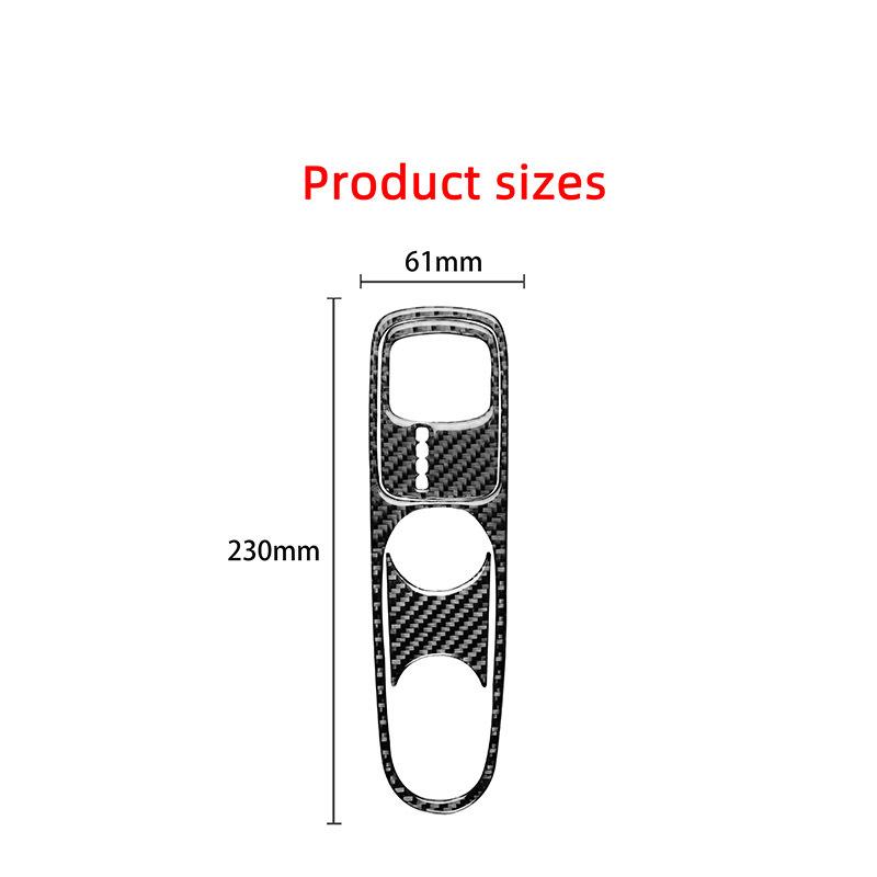 Carbon Fiber Gear Shift Panel Decoration Patch Car Stickers For Mercedes Smart 451 Fortwo Inteior Accessories