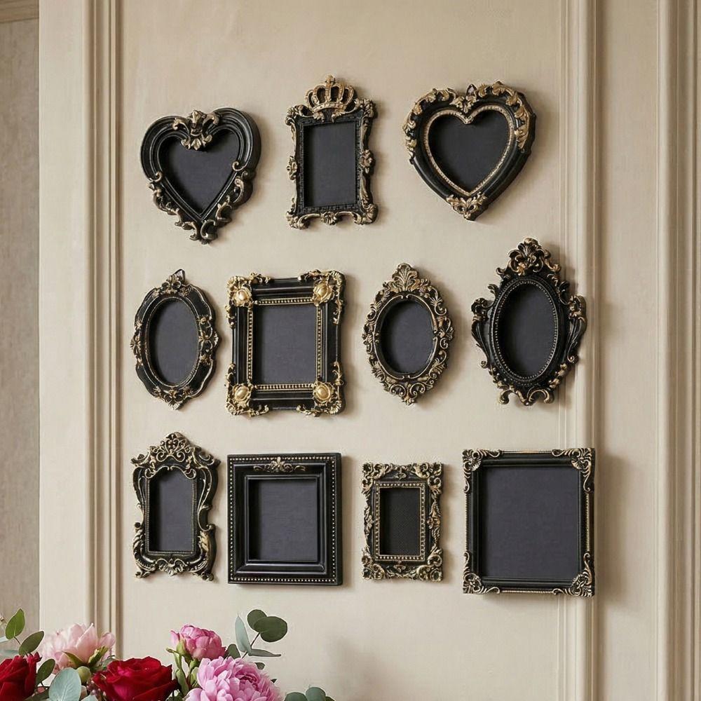 Resin Vintage Picture Frame Photographic Props Wedding Photo Display Frames  Gifts