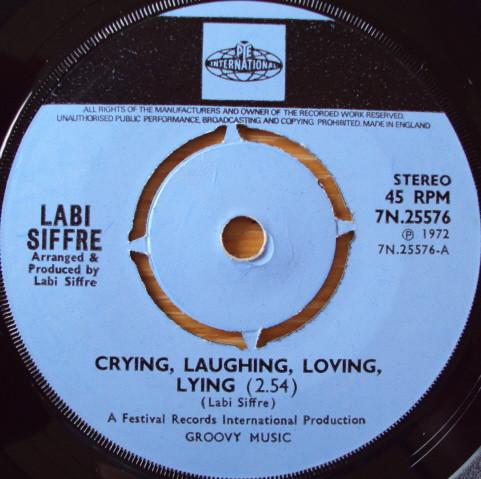 

7inch Record LABI SIFFRE Crying Laughing Loving Lying 7N25576 Pye Internation 1972 UK SoulFunk Used