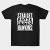 Men Black Print T-shirt Straight Outta Hawkins (Variant) No-Cut Transfer Paper Print Cotton Tshirt