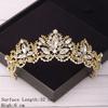 Corona Nuziale Accessori per Capelli Matrimonio d'Oro Strass di Cristallo Tiara e Corone da Sposa Accessorio per Capelli Diadema Ornamento per Capelli