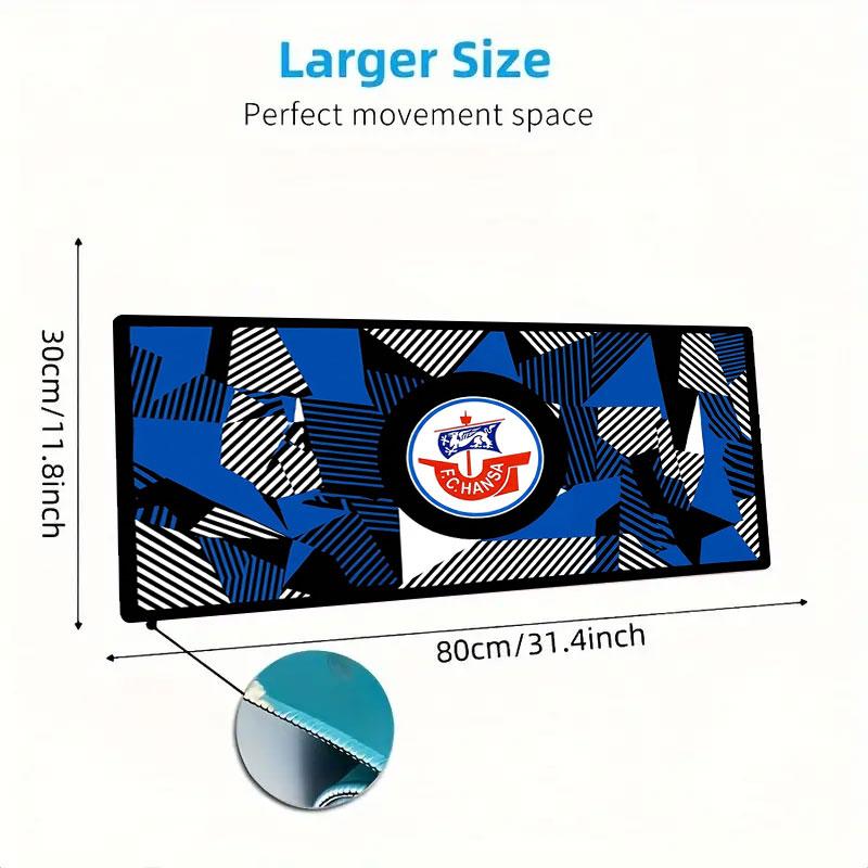 Hansa Fc Badge Large Size Mouse Pad Large Gaming Table Cushion Nonslip Laptop Tablet Big Mousepad Xxl Mat Mini Pc Playmat With Lock Edge