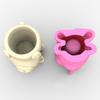 Formă din silicon pentru ghivece cu plante suculente Mini statui de grădină pisică panda porc matriță pentru ghiveci cu pix unic pentru rășină