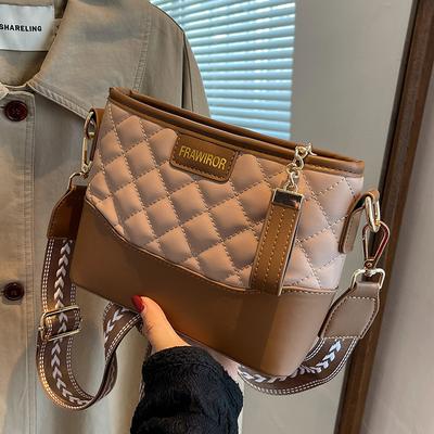 Rhombus Broadband Bag Women's Bag Fashionable, Versatile Stray Bag High-end Autumn and Winter Shoulder Messenger Bag