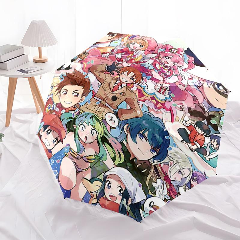 1 Stück Anime-Charaktere-Regenschirm für den Außenbereich – Automatisches Öffnen/Schließen – Tragbares 3-fach faltbares Design – 8-Streben-Eisenrahmen – Geschenkidee für Fans und Reisende