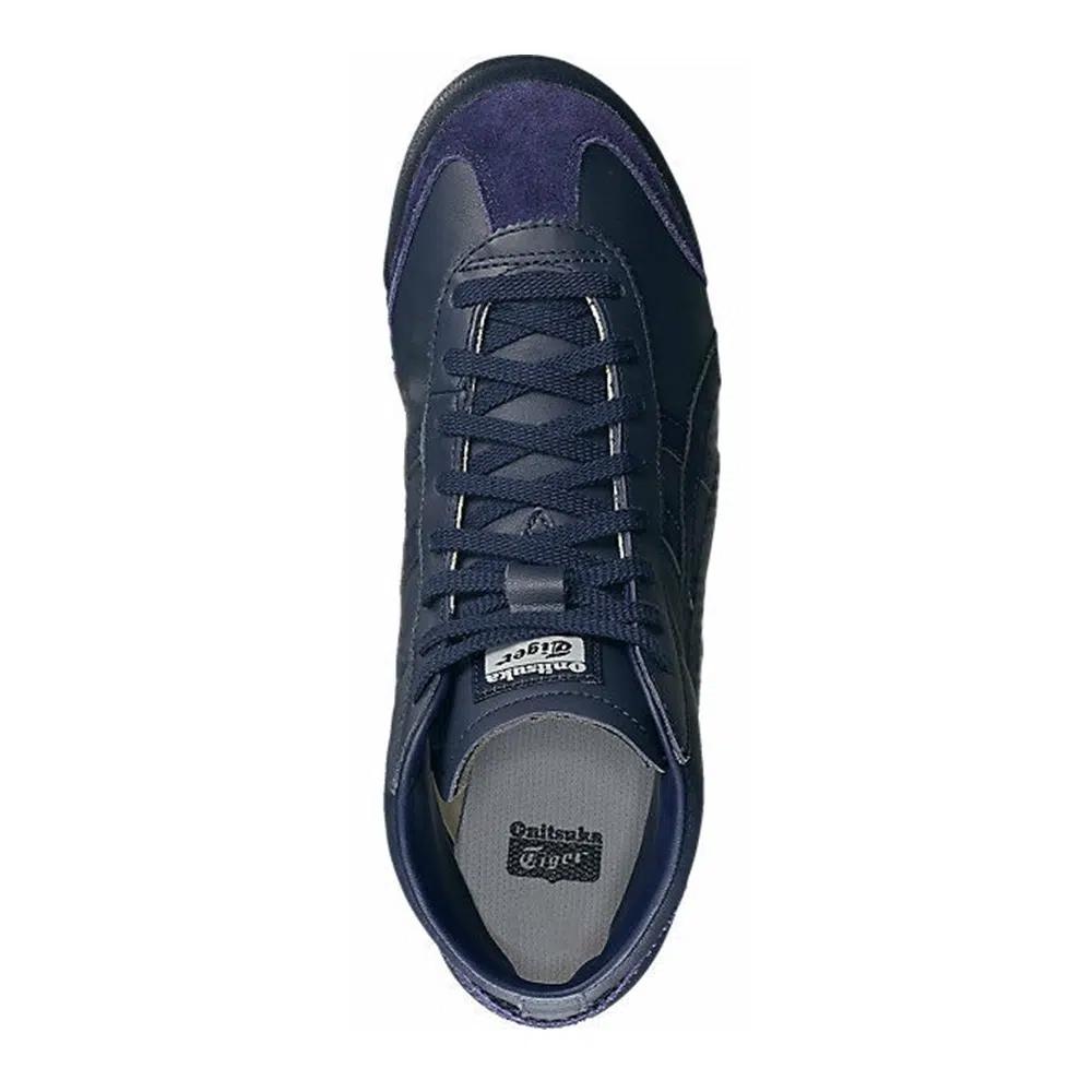 ONITSUKA TIGER Mexico Mid Runner Casual Comfortable Durable Mid-Top Lifestyle Shoes Unisex Sneaker Deep-Blue HL328-5858