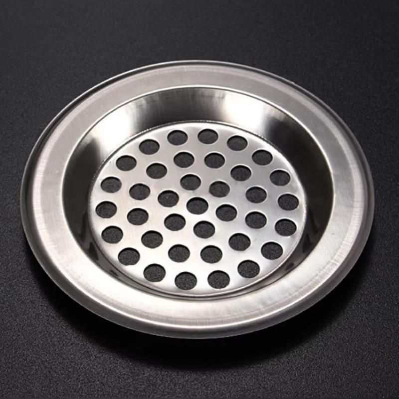 5 Pcs Stainless Steel Mesh Sink Strainer Kitchen Bath Hair Catcher Trap Drain Filter Circular Stainless Steel Pool Funnel