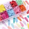 30pcs Colorful Hair Clips Cute Waterdrop Shape Metal BB Hairpins For Women Girls Fashion Barrettes Clip Bangs Hair Accessories
