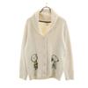 Long Sleeve Shawl Collar Cardigan F Ivory Room Wear Women Used