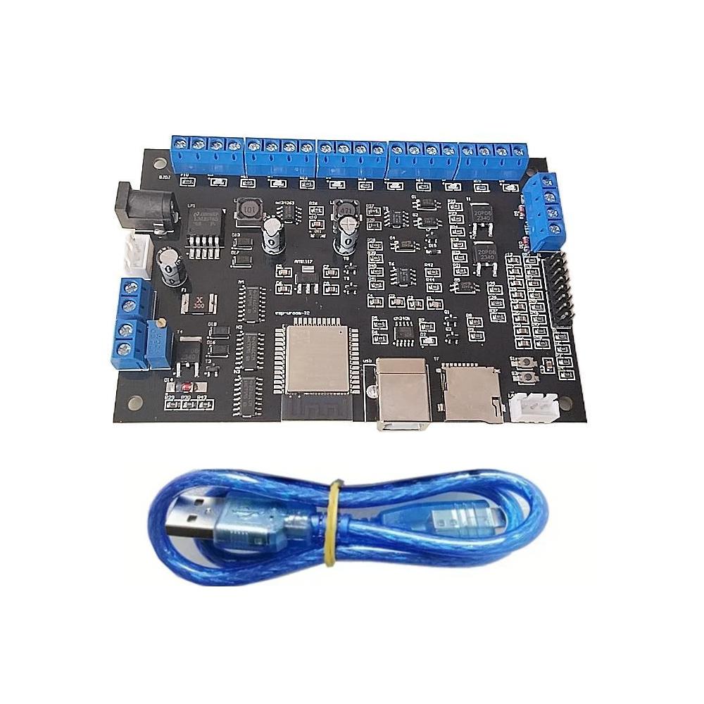 CNC GRBL 6 Axis Breakout Board Control Panel USB Motion Card ESP32 WiFi 32Bit CPU Similar Mach3 Router Controller DIY Parts