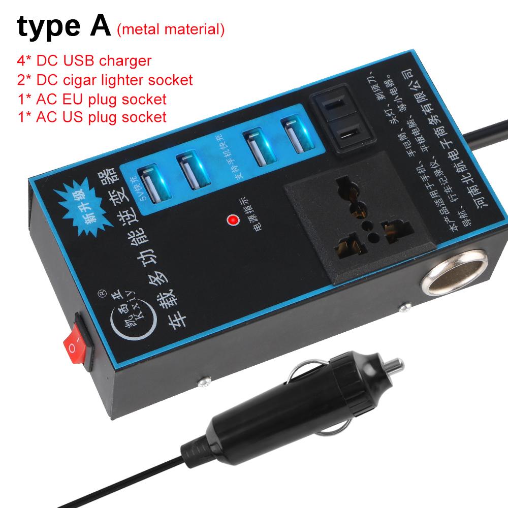 

Автомобильный инвертор 200 Вт 6+2 розетки питания постоянного тока/переменного тока, штекер прикуривателя, вход, автомобильный инвертор постоянного тока 12 В/24 В в переменный ток 110 В/220 В, разветвитель