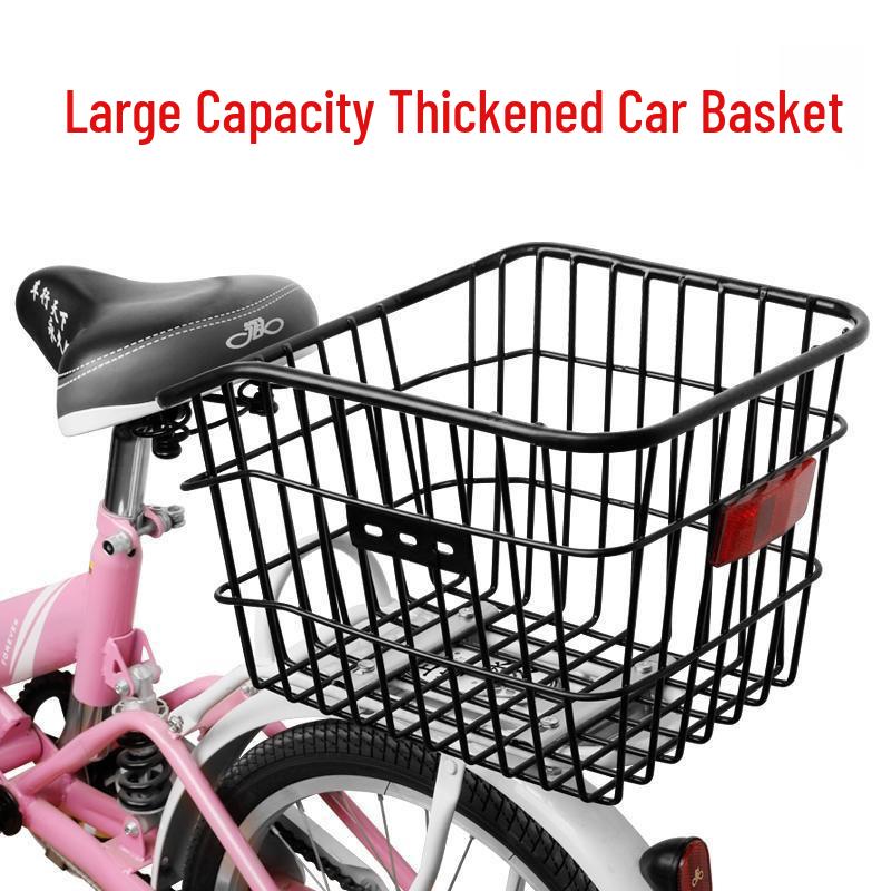 Large Capacity Mountain Bike Front and Rear Cargo Baskets with Accessories