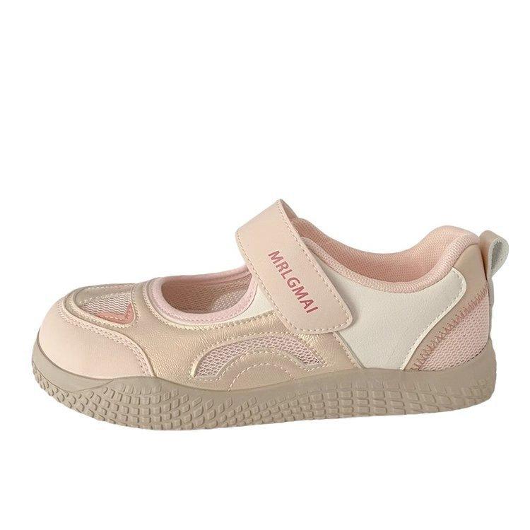 Mary Jane shoes autumn new hollow breathable German training shoes lightweight mesh Velcro board shoes