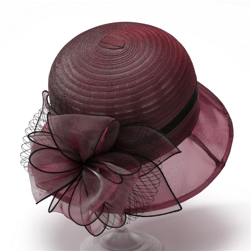 Neue Mode Damen Fascinators Hüte Kirchenhut Eleganter Schleife Breite Krempe Fischerhüte Kentucky Derby Fedora Damen Sommer Sonnenhut
