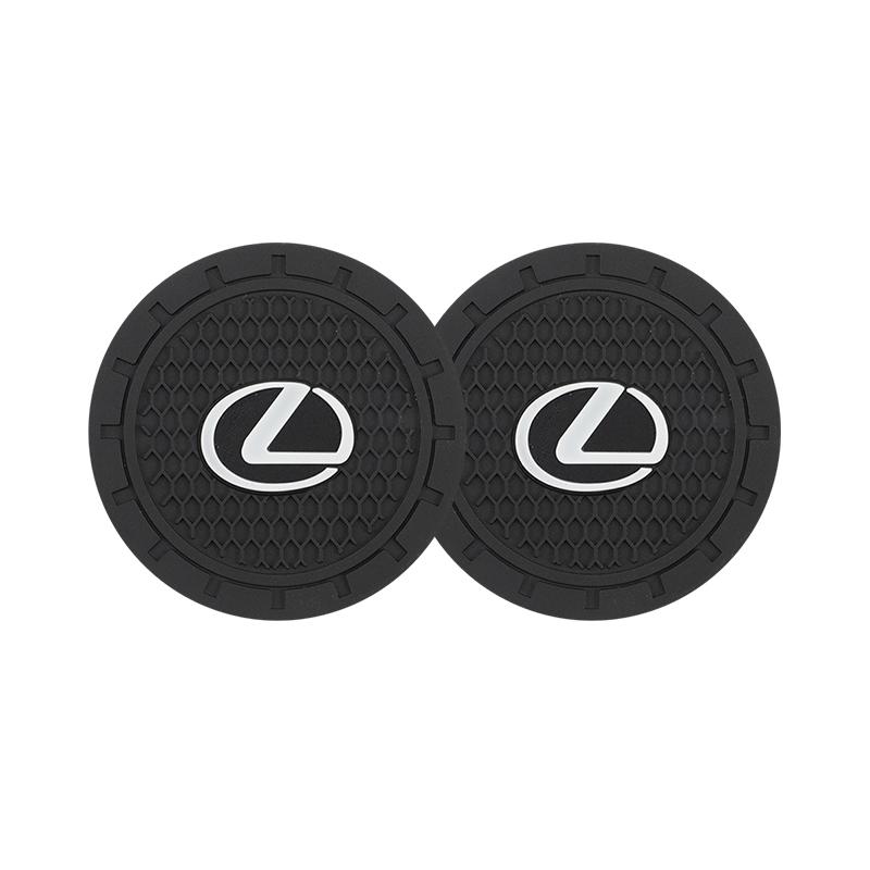 Interior Stickers 2Pcs Car Coasters Water Cup Mats Waterproof Slot Pads For Lexus IS250 IS220d NX300h RX450h IS300h Ct200h UX250