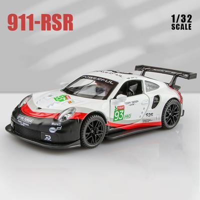 1/32 Porsche 911 GT3 RSR Car Alloy Car Model Simulation Car Decoration Collection Gift Toy Die Casting Model Boy Toy