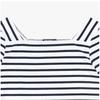SainT JameS Women S ShorT Sleeve T ShirT Plenef STripe 8952 Neige Marine