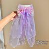 Children'S Veil Super Fairy Ice And Snow Princess Bow Piao Yarn Hair Card Little Girl Birthday Photo Hairpin Girls Hair Accessories