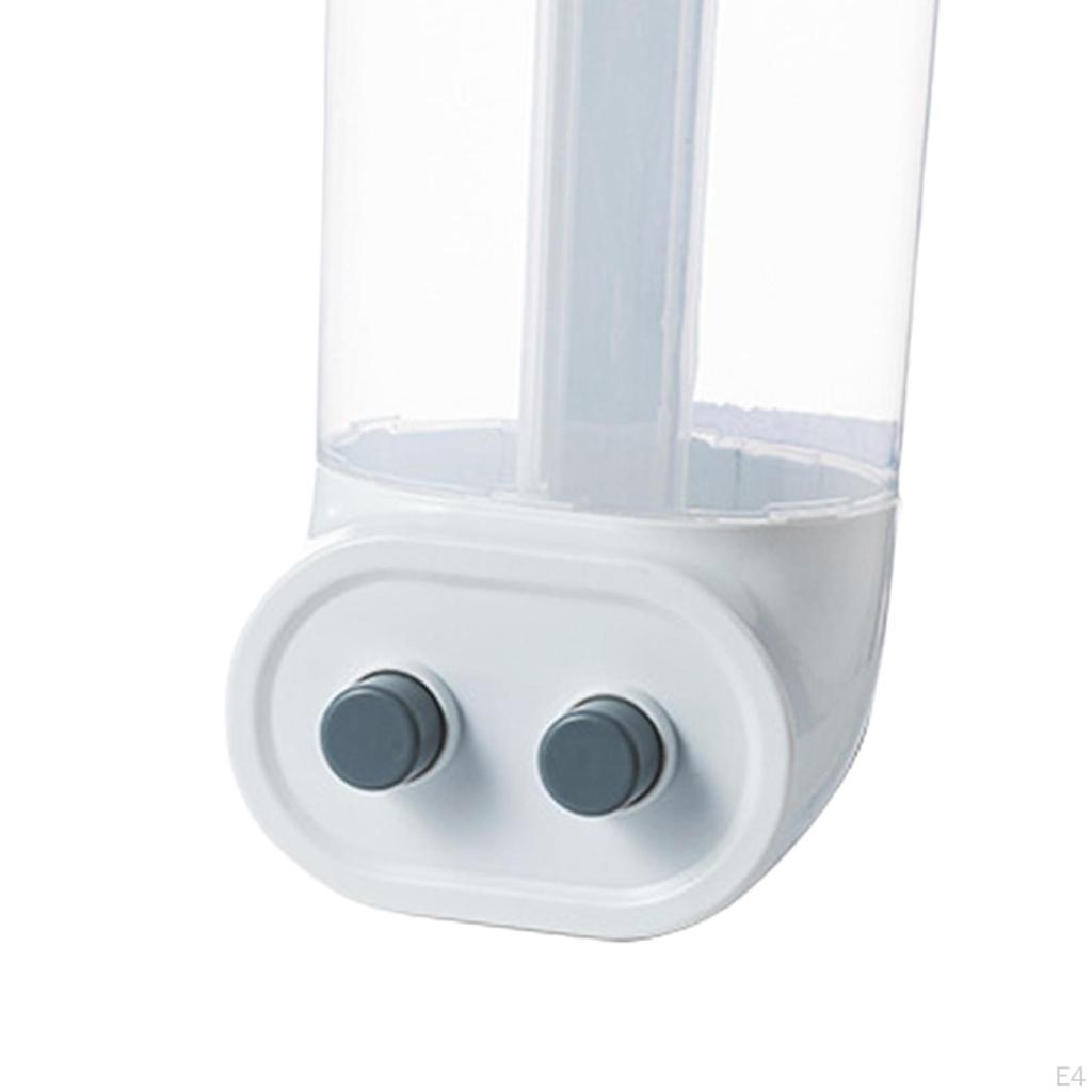 Wall Mounted Dry Food Divided Dispenser, Cereal Storage Box Grains Rice Nut Organizer for Home