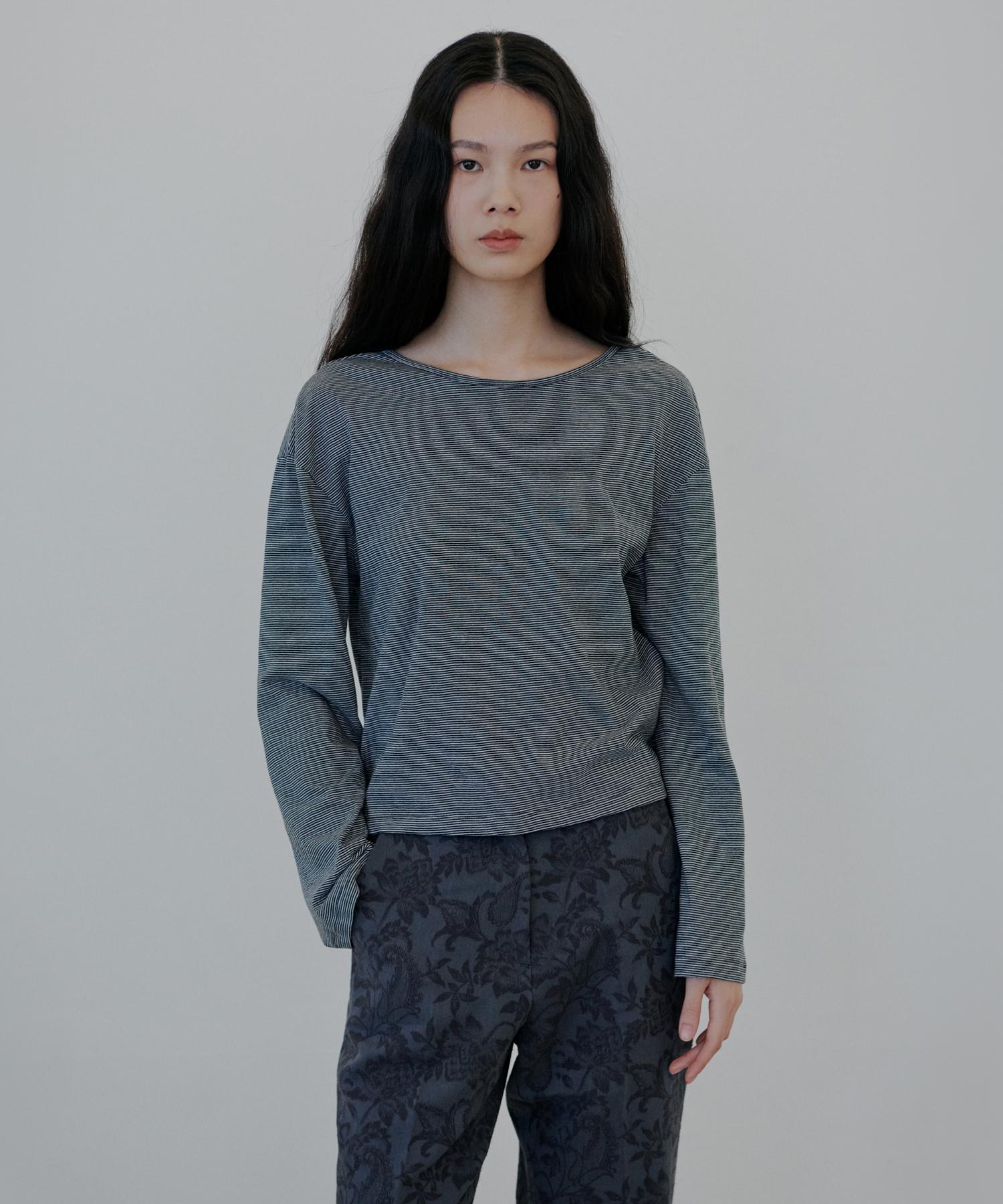 Nuacle Two-Way Stripe T-Shirt_Black Black/Os