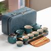 Black Pottery Kung Fu Tea Set Side Pot Household Outdoor Travel Gift Set Portable Simple Japanese Set