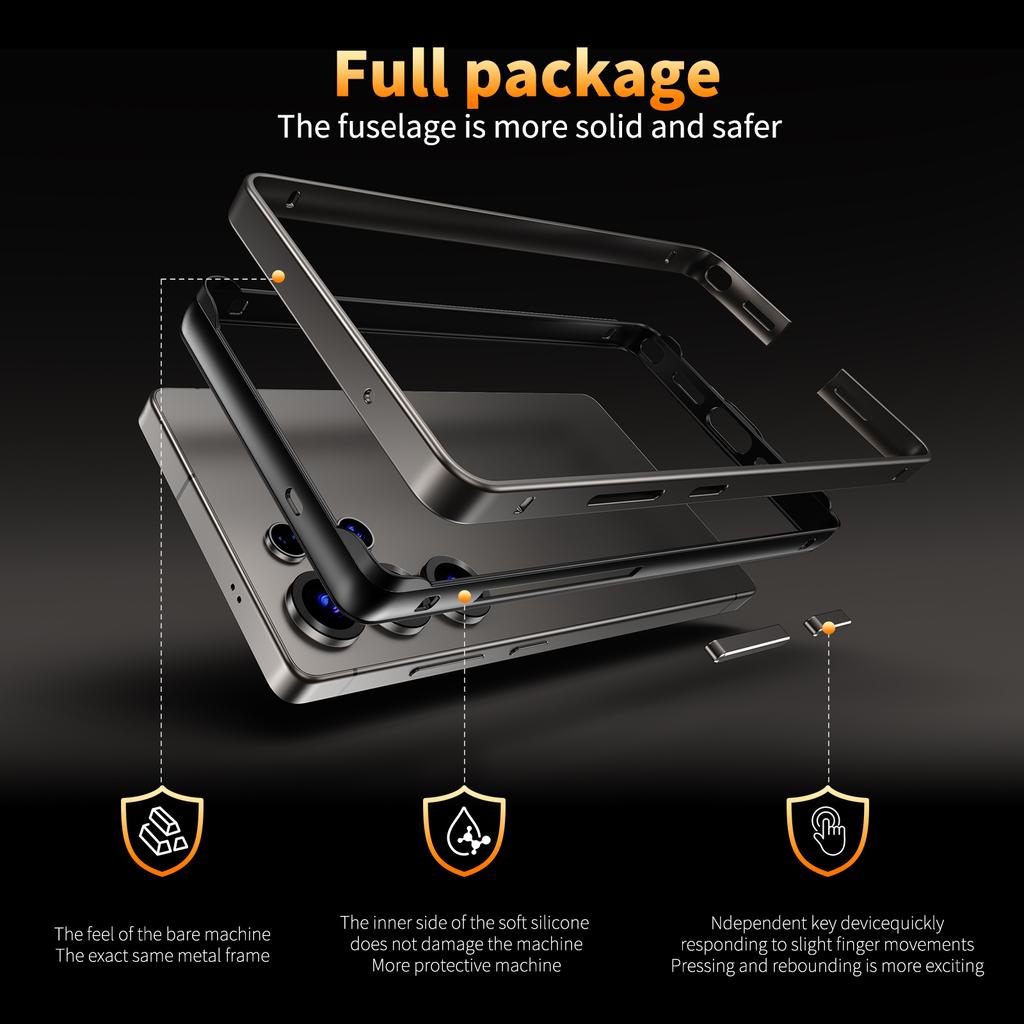Kovový nárazníkový kryt Titanově šedý pro Samsung Galaxy S26 Ultra S25 Plus S25Ultra S25 S24 S24Plus Ochranný rámeček na telefon Příslušenství