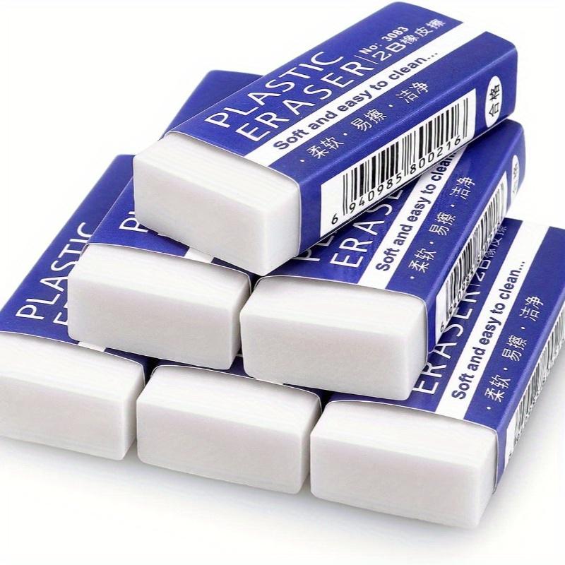 Large White Pencil Erasers | for School and Office Drawing Art