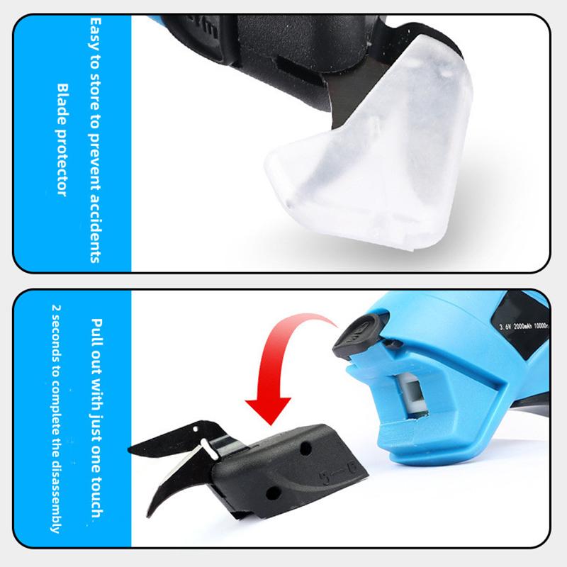 ZK40 Electric Scissors Cloth Cut Machine Lithium Charging Leather Sewing Tailor Scissor Tungsten Steel Blade Portable Hand Tool