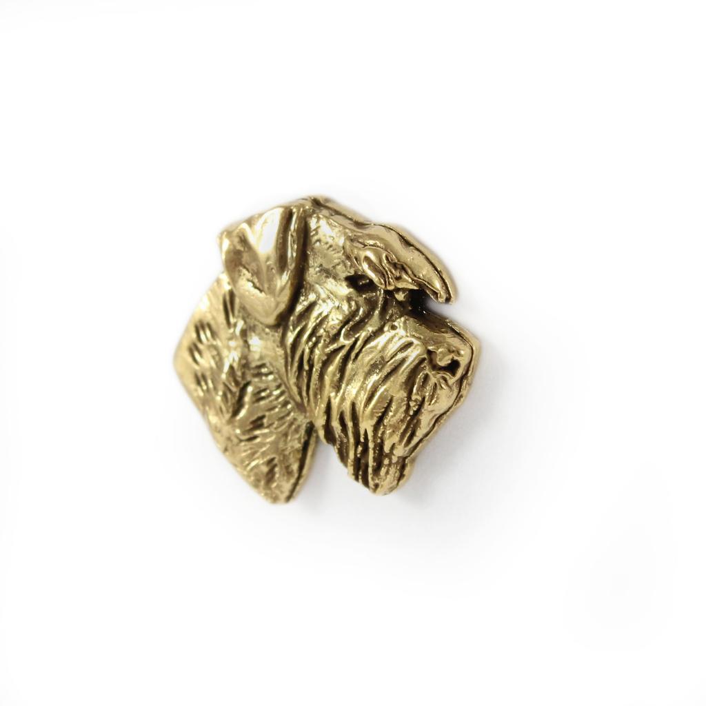 Schnauzer I - Dog brooch in decorative box, elegant gold-plated pin, Art-Dog brand jacket pin