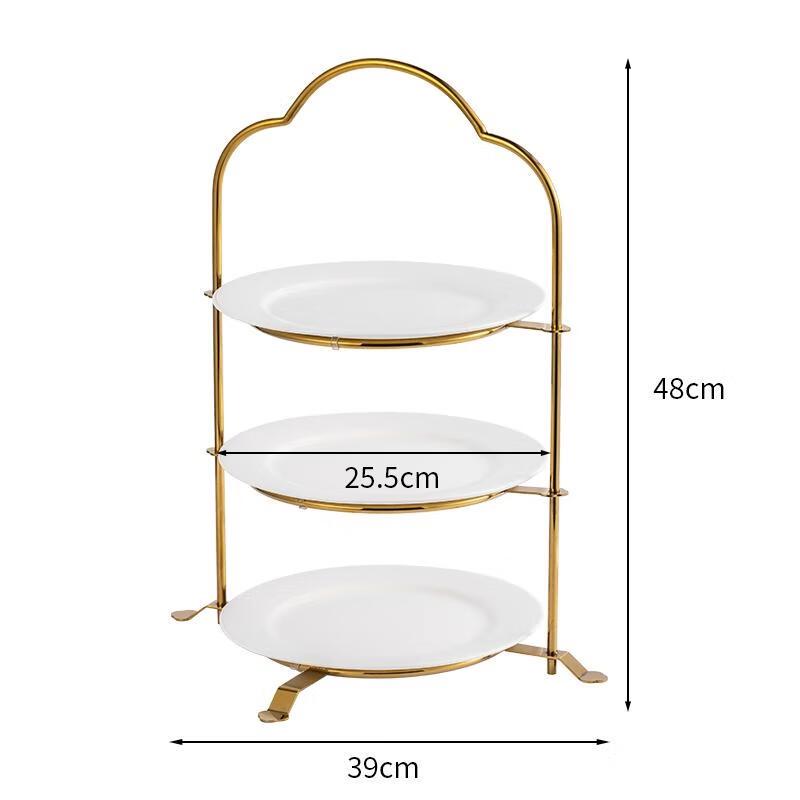 HANDUNYOU 3-Tier Stainless Steel Dessert & Snack Stand