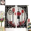 Asian Curtains   Vintage Red Plum Blossom Cherry Blossom Chinese Traditional Court Lanterns Window Treatments Drapes for Girls Li