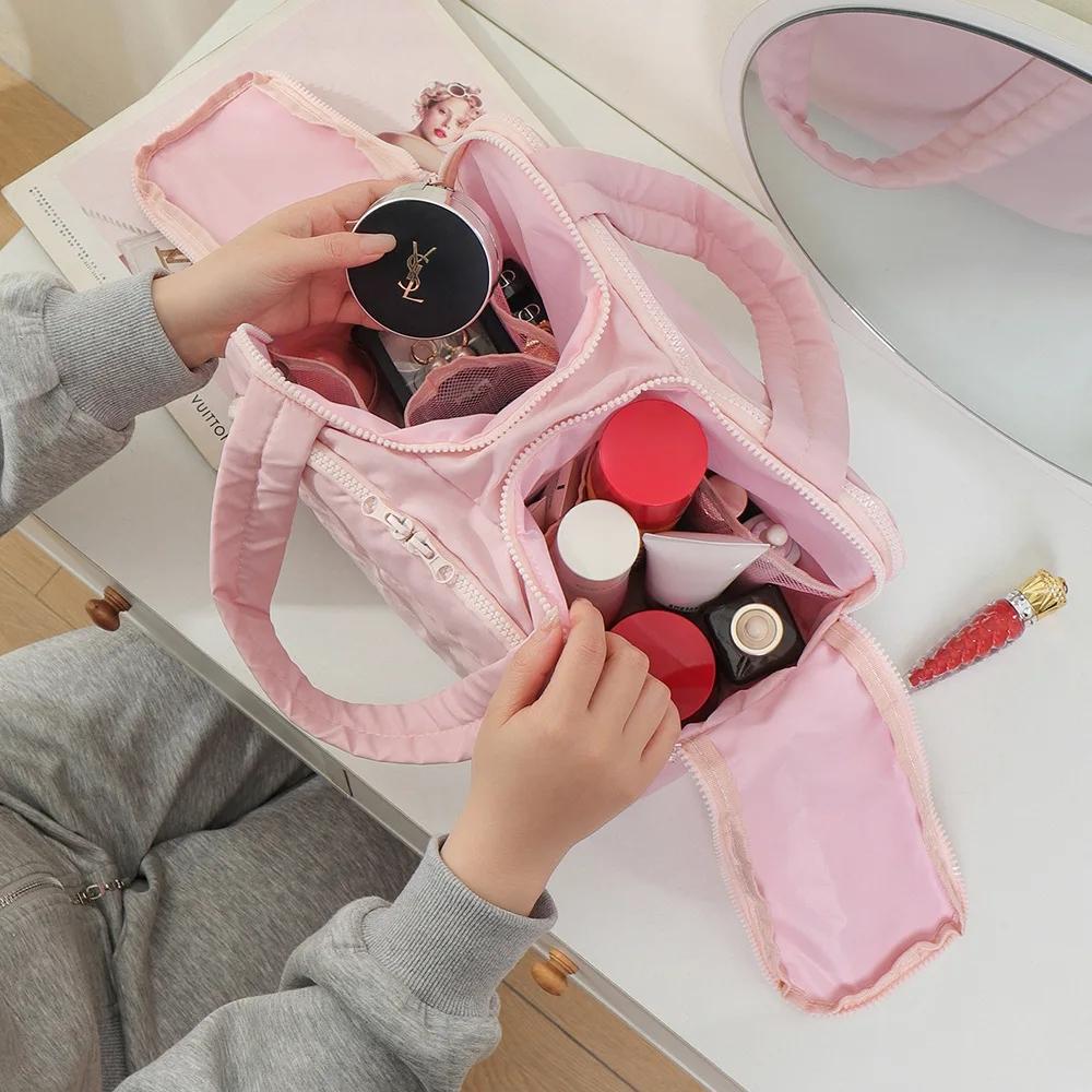 Multi Pockets Cosmetic Bag Female Travel Wash Bathroom Partition Shower Makeup Pouch Waterproof Toiletries Organizer