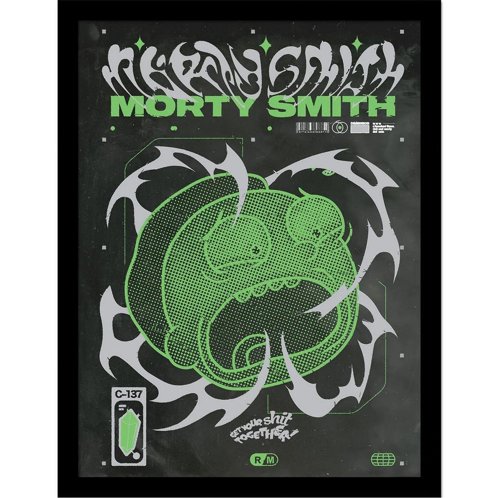 Rick And Morty 90S Rave Rickvival Morty Framed Poster