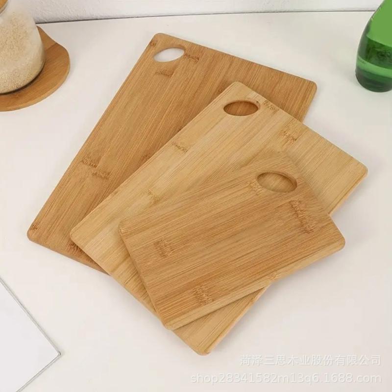Set of 3 Double Sided Bamboos Chopping Boards Multipurpose Cutting Board for Meat Vegetables and Fruit Kitchen Tool