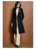 Women's High-End Double-Breasted Wool Coat: Autumn/Winter Korean Style, Mid-Length, Tall Fit, Goddess Temperament