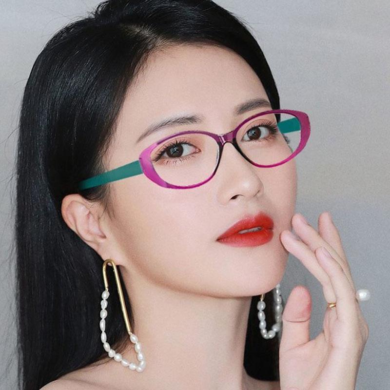 Clear Reading Glasses for Women Fashion Ellipse Anti-fatigue Presbyopic Glasses Female Finished Farsighted Eyewear +1.0 To +4.0