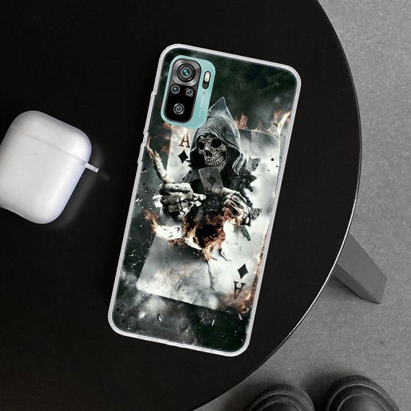 Reaper Skull Skeleton Gun Phone Case Cover for Xiaomi Redmi Note 15 14 13 12 11 Pro Plus 14S 12S 11S 11T 11E 10S 10 Customized F