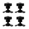 Roof Rack Adjustment Fastener Kit with Threaded Star Knob Hardware, Metal 4 Piece Set for Replacement Mounting Tasks