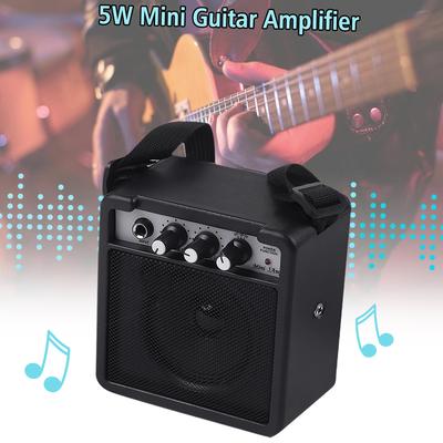 5W mini gitarový zosilňovač zosilňovač s 3,5 mm a 6,35 mm vstupmi 1/4 palcový výstup podporuje overdrive nastavenie hlasitosti tónu