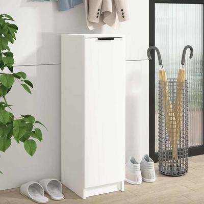 Vidaxl Shoe Cabinet, White, 30X35X100 Cm, Wood-Based Material