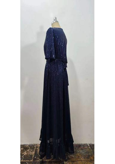 Elegante Europese Pailletten Avondjurk met Elastische Taille voor Dames