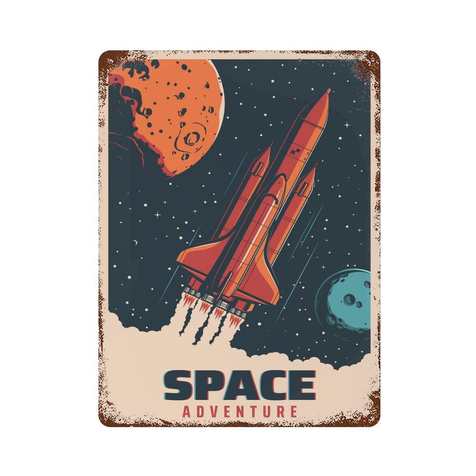 

1PC Vertical Rustic Patina Tin Wall Plate, Antique Metal Poster, 20x30cm or 30x40cm, Vintage Display for Cafe Bar Garage Home or Office Decor 30*40CM