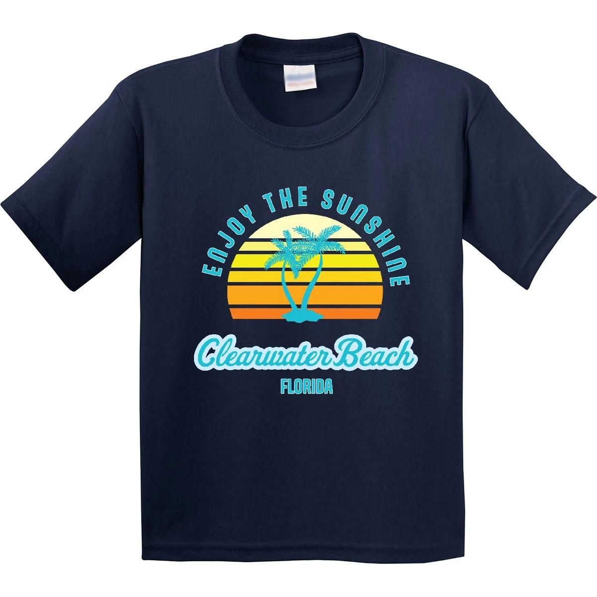 Inktastic Summer Enjoy The Sunshine Clearwater Beach Florida In Youth kids boys T-Shirt 120
