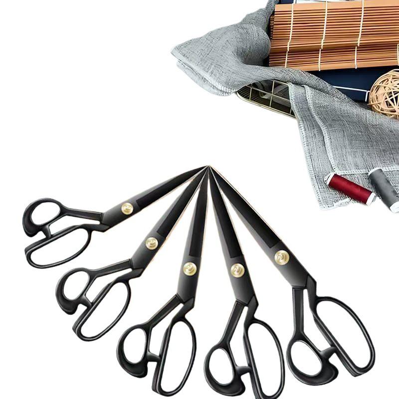 Manganese Steel Tailor’s Fabric Scissors: 8-12 Inch Heavy-Duty Sewing & Crafting Shears for Clothing and Household Use